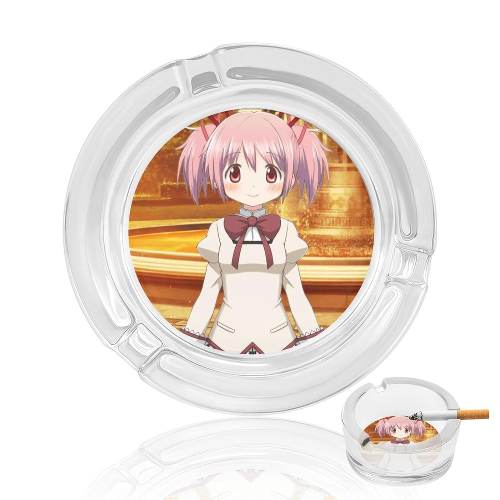 Amazon.co.jp: ガラス灰皿 魔法少女まどか☆マギカ 鹿目 まどか6 卓上