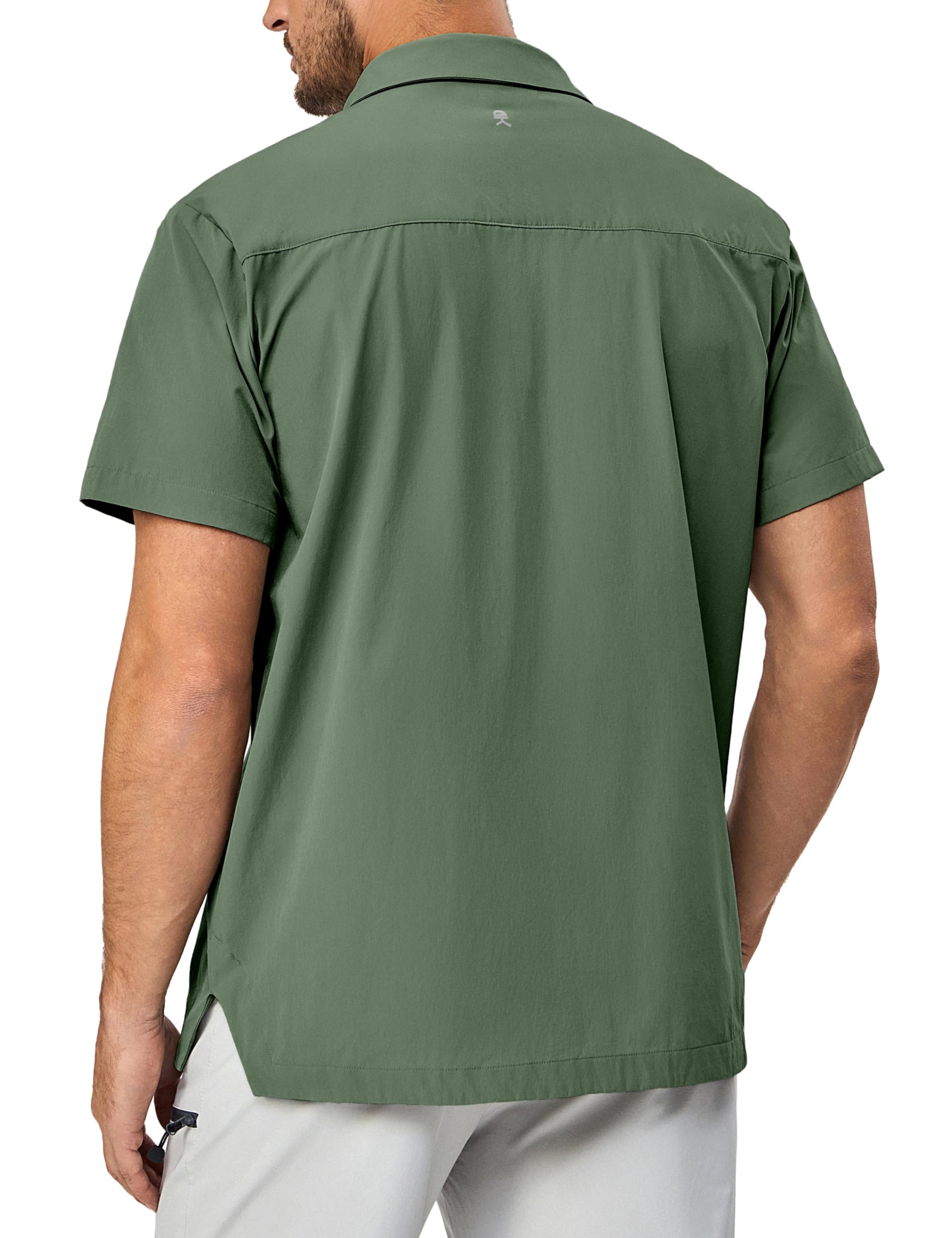 Little Donkey Andy Men's Lightweight Quick Dry Shirts for Hiking Travel Breathable UPF50 Hedge Green 3XL