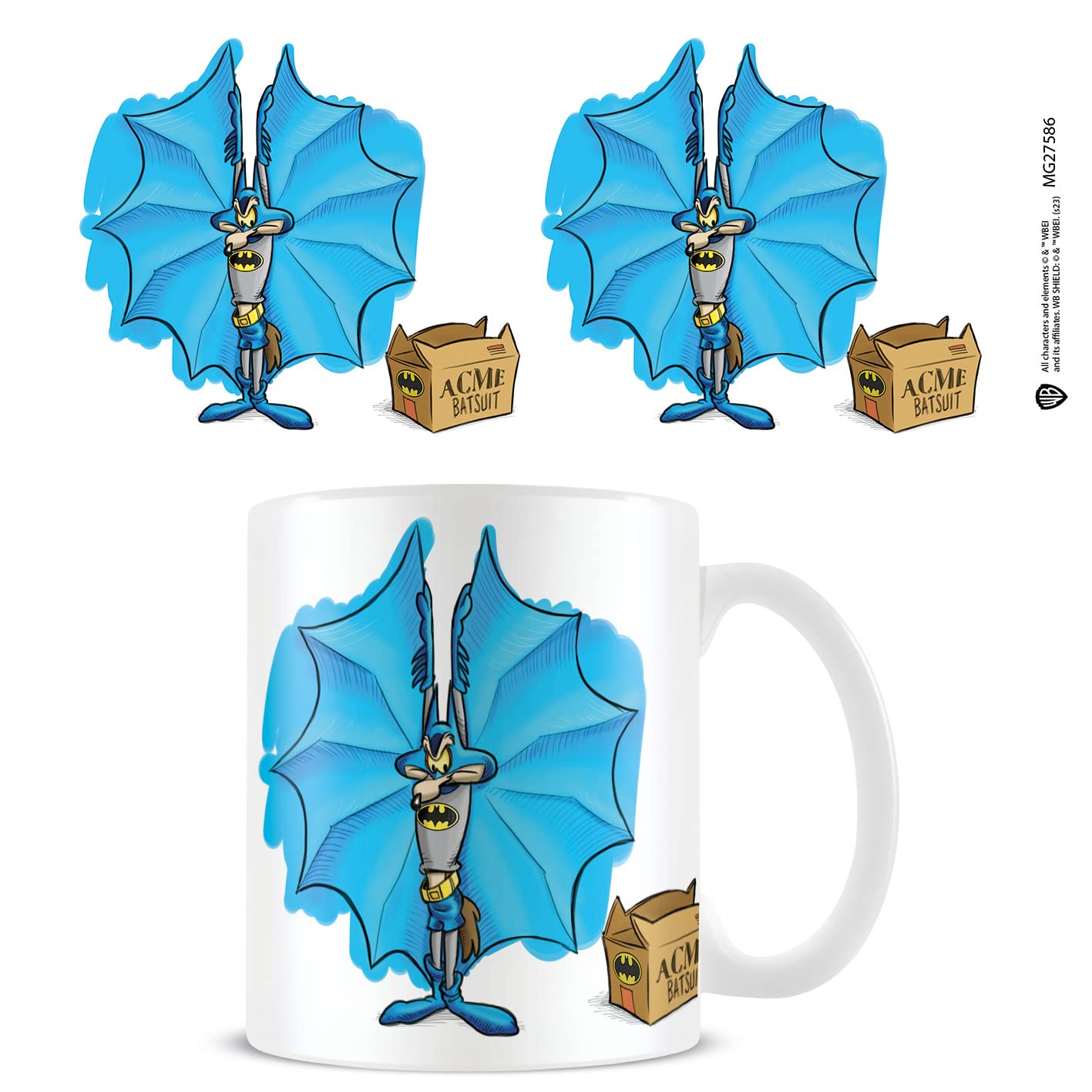 Pyramid International Batman Mug, 11 oz, Ceramic, White, Looney Tunes Wile. E Coyote Design, Official Merchandise