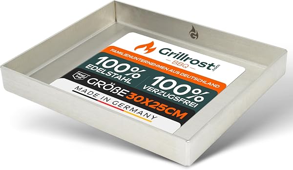 Grillrost.com Płyta Grillowa Stal Nierdzewna 30x25cm