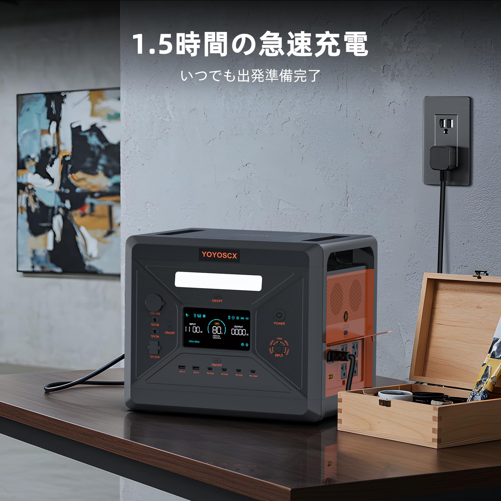 Amazon.co.jp: YOYOSCX G2500 ポータブル電源 大容量 長寿命 リン酸鉄