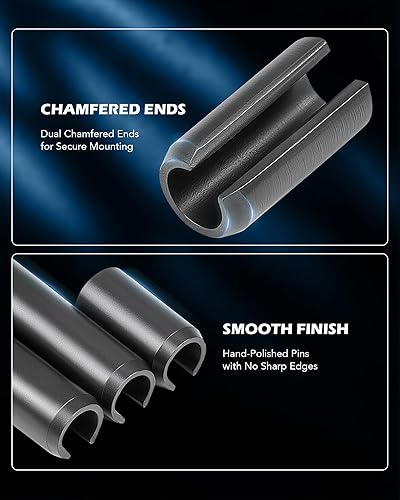 Miniatura 4 de ZELCAN Juego de 400 pasadores de rollo, M1.5 M2 M2.5 M3 M4 M5 M6 pasadores de resorte métrico ranurados en varias longitudes, kit surtido de