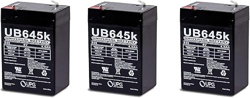 UPG Batería de repuesto SLA de 6V 4.5AH para Jiming JM-6M4.5AC - Paquete de 3