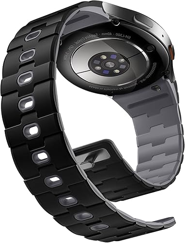 Miniatura 10 de Bandletic Correa magnética de silicona compatible con Samsung Galaxy Watch 7 6 5 4 FE 40mm 44mm/para Galaxy Watch 6 4 Classic 43mm 47mm 42mm Negro