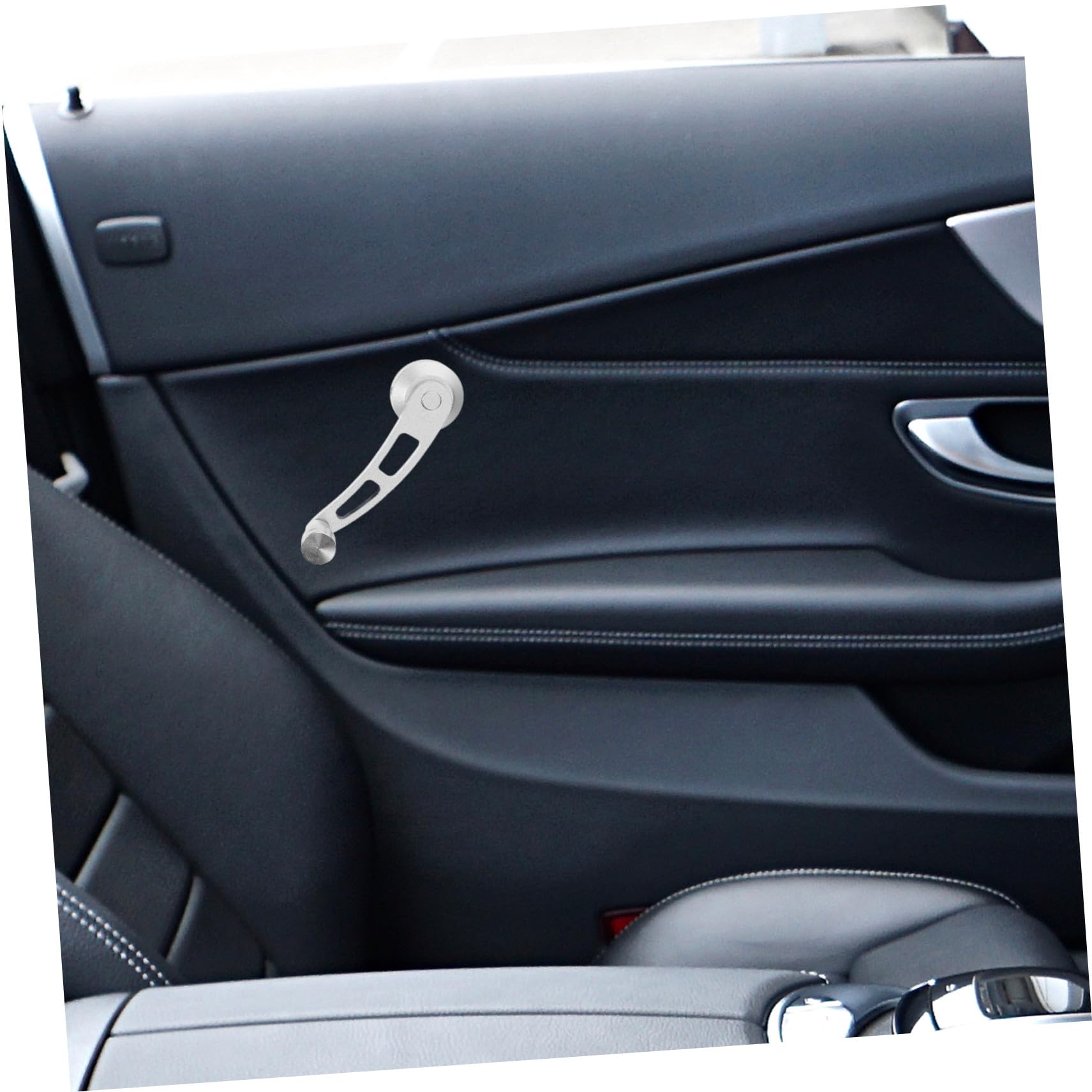 ibasenice Manivelle de Fenêtre Installation Facile Noir en Alliage D'aluminium et Pièces Incluses pour Rehausse de Fenêtre de Voiture