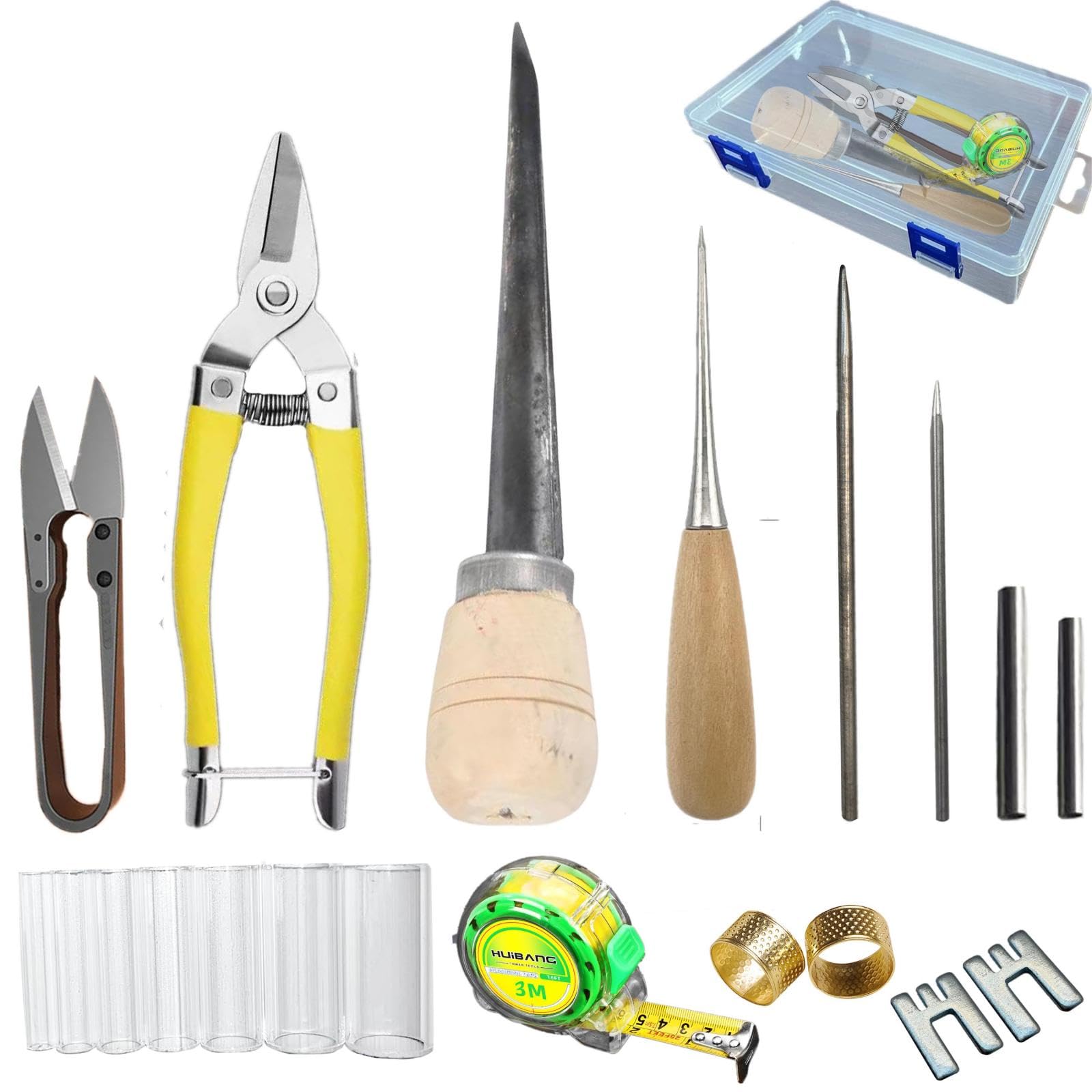 CCFREELIFE Basket Weaving Tools kit, 20 Pcs Basket Weaving Supplies with User-Friendly Design, Basket Making Supplies for DIY Handcraft and Pine Needle Basket Weaving