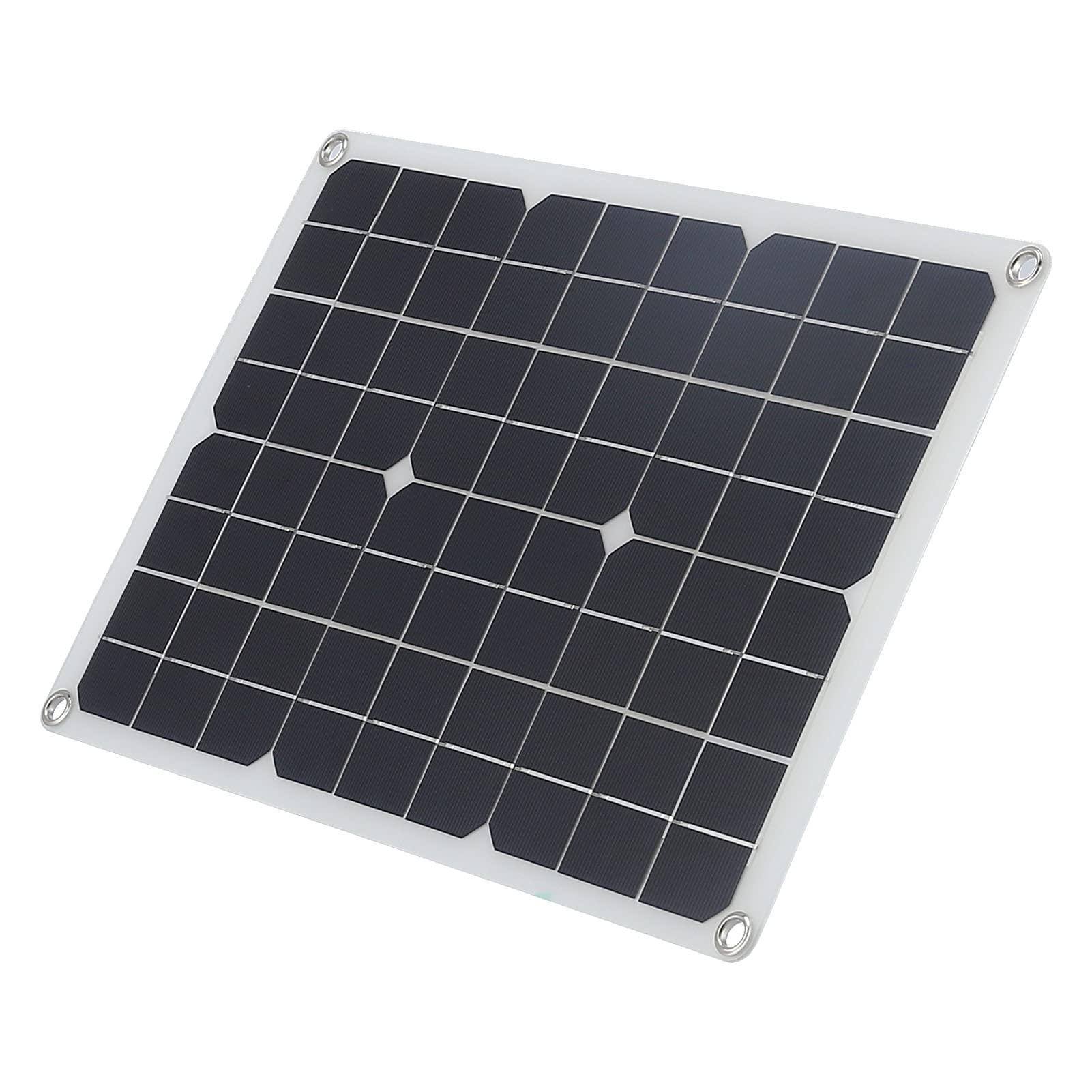 Panel Solar de 50 W y 18 V, Placa de Cargador de batería Solar portátil con Clip de cocodrilo, Kit de Cargador de Panel Solar USB para Caravana, Caravana