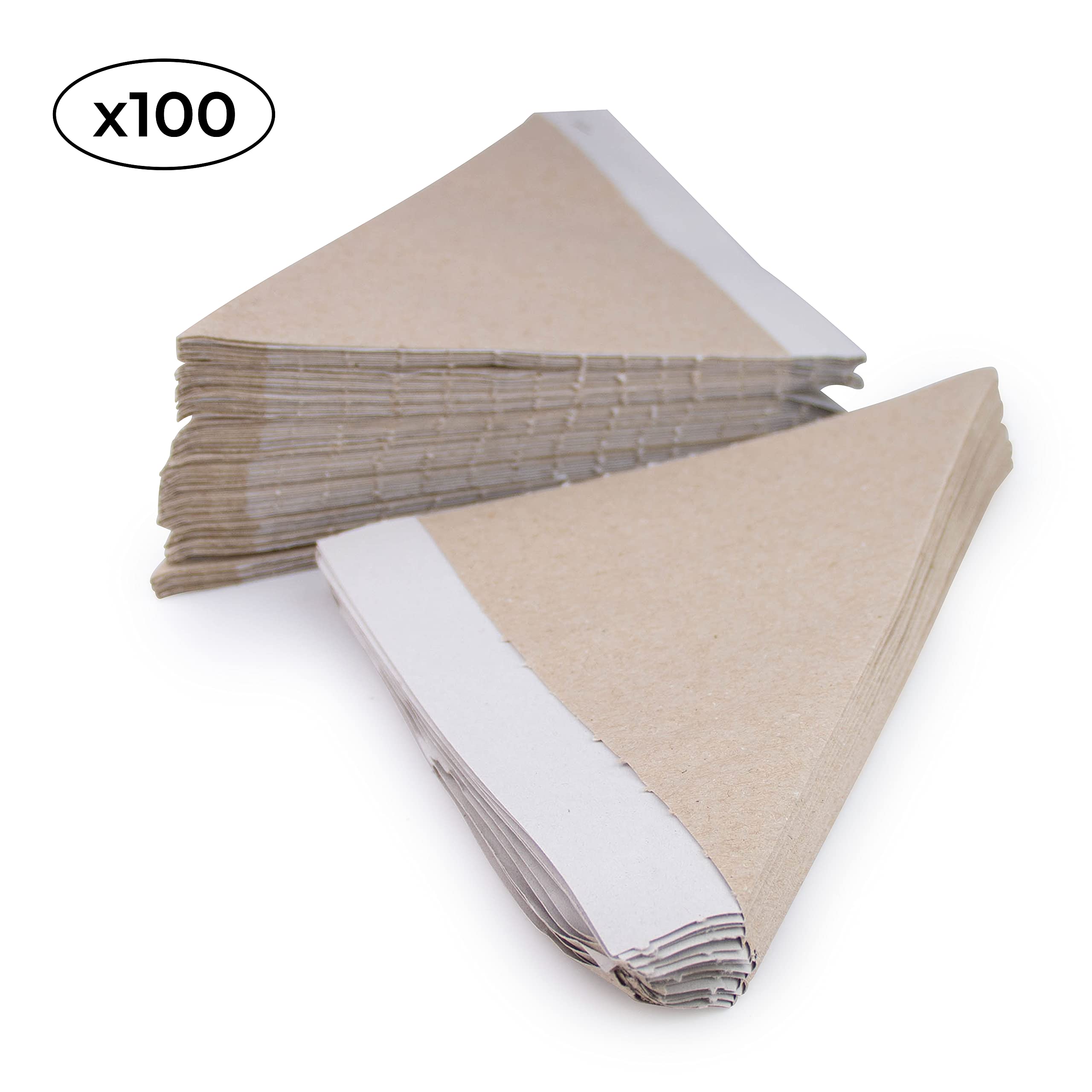 Extiff – Lote de 100 conos de cartón reciclados con marrones calientes o frutas secas o frescas, 100% reciclable, para eventos y bodas (cornet 17 x 24)