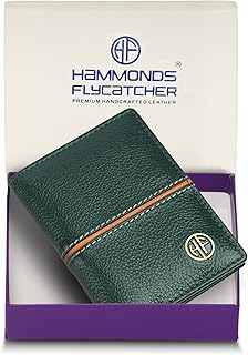 HAMMONDS FLYCATCHER Genuine Leather Card Holder Wallet for Man &amp; Women, RFID Protected ATM/Credit Card Holder Wallet for M...