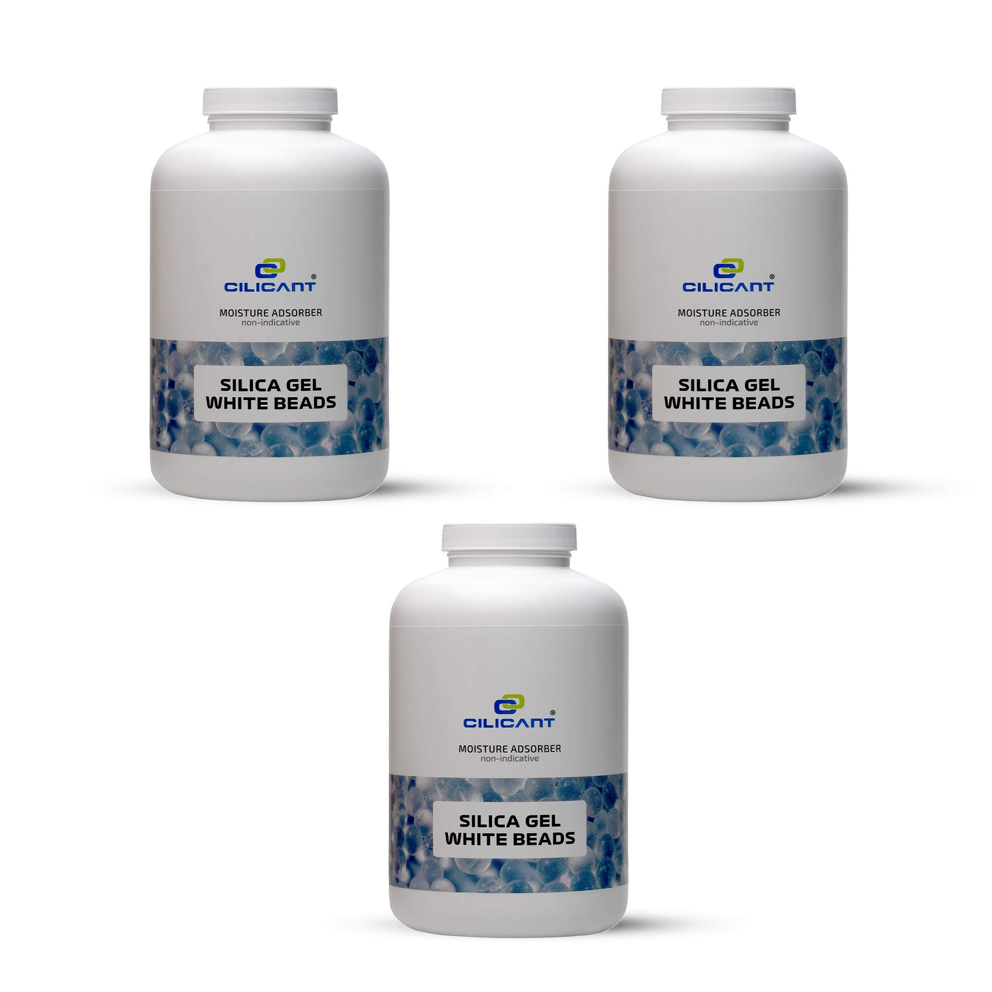 White Silica Gel Beads for Moisture Control, Rechargeable Non- Indicating Desiccant Dehumidifier (Beads Size: 2-4 mm) (950 ml *3 =2850 ml)-image-39