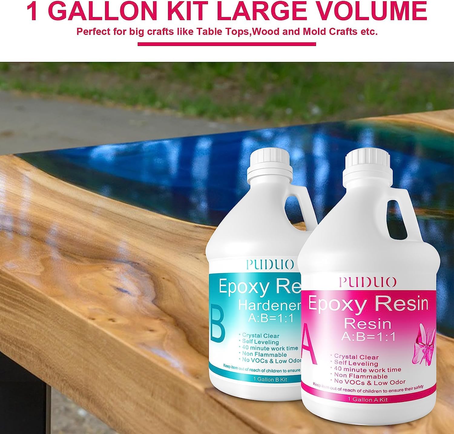 Amazon.co.jp: Epoxy-Resin-Crystal-Clear-Art 1 Gallon Kit for