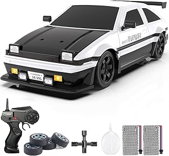 Mostop RC Drift Car 1:16 2.4Ghz Remote Control Drift Car with LED Light, Spray, 2 Batteries and Extra Tires, 18KM/H High Speed Drifting RC Cars 4WD Hobby RC Sport Racing Cars Model Vehicle for Kids