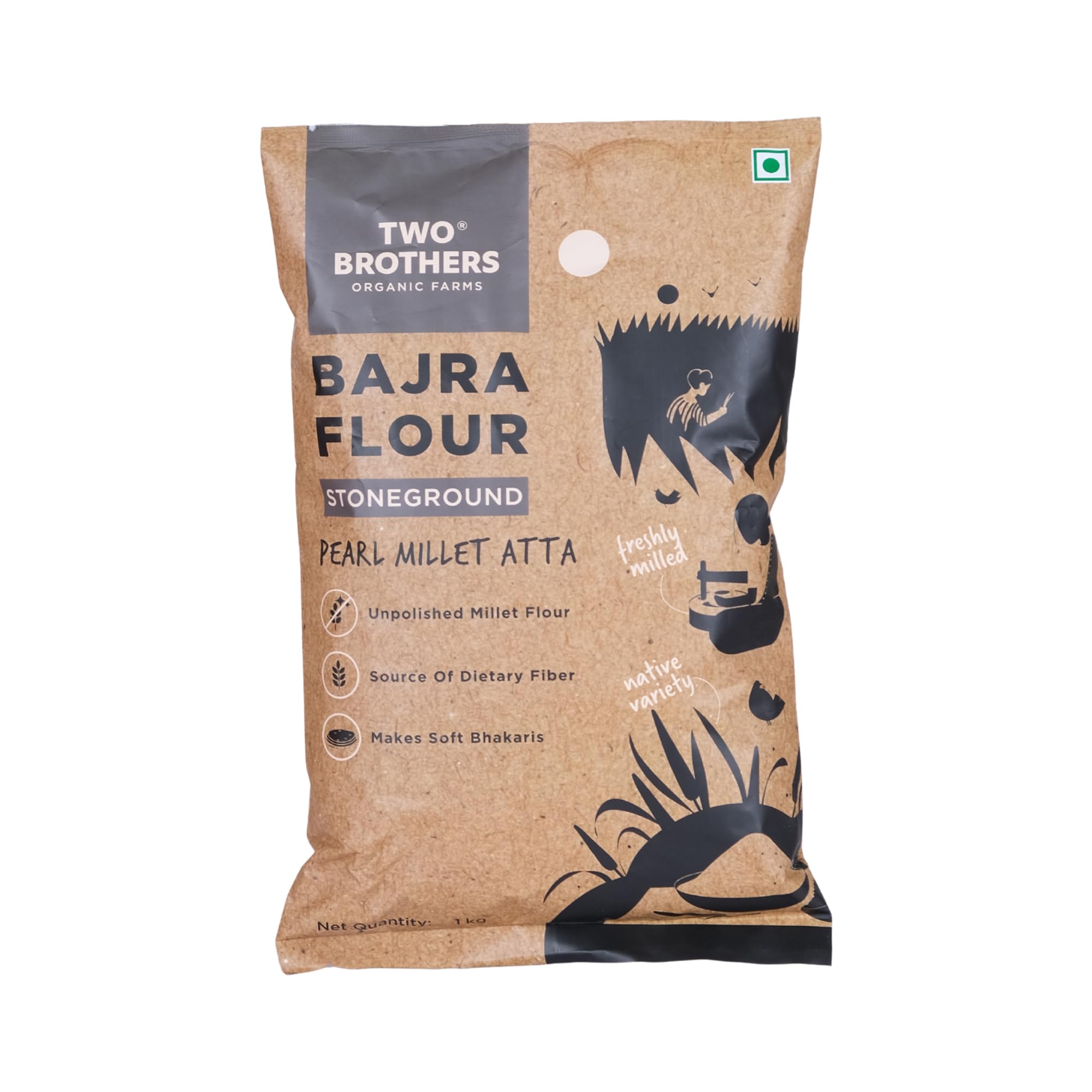 Two Brothers Organic Farms Bajra Atta 1kg