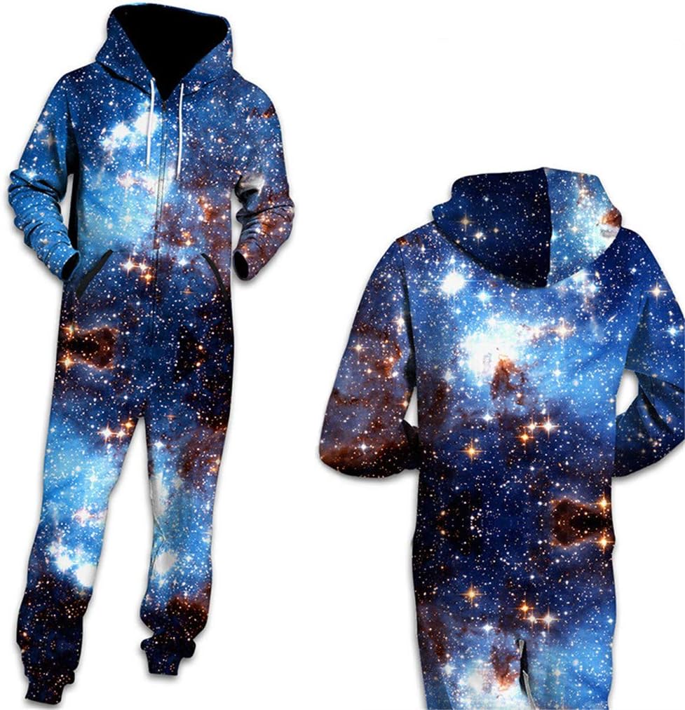 Women Men Long Sleeve Playsuit Adult Onesie Jumpsuit Pajamas