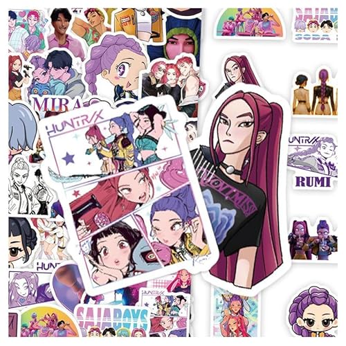 ステッカー K-POP ガールズ Demon Hunters ルーミ ミラ ゾーイ 150枚セット 防水PVC スマホ ノート パソコン ギター スーツケース DIY素材のサムネイル