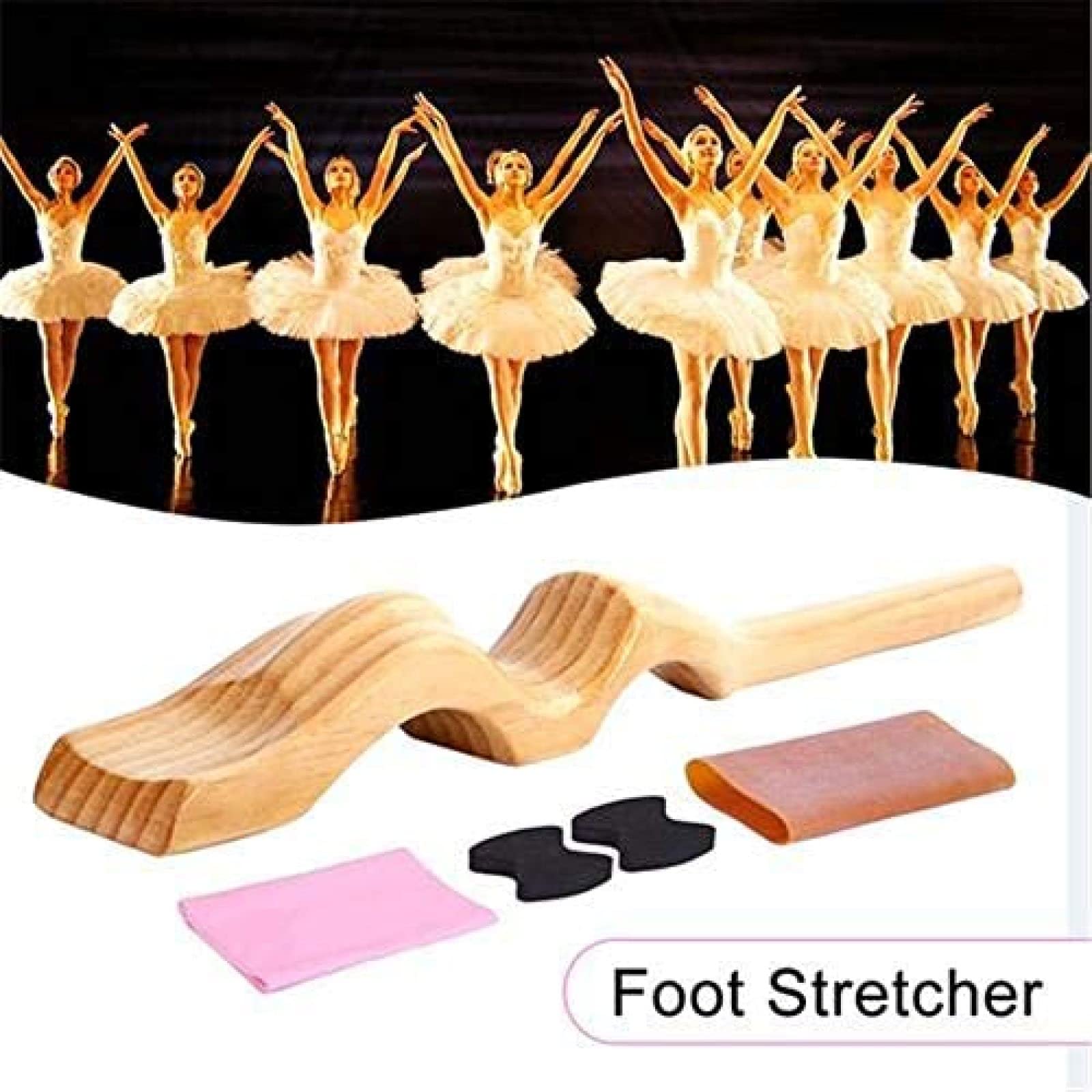 Civière De Pied Pour Danseurs De Ballet - En Bois De Pin, Avec Bande élastique Et Coussins - Pour étirer Et Façonner La Voûte Plantaire - 7