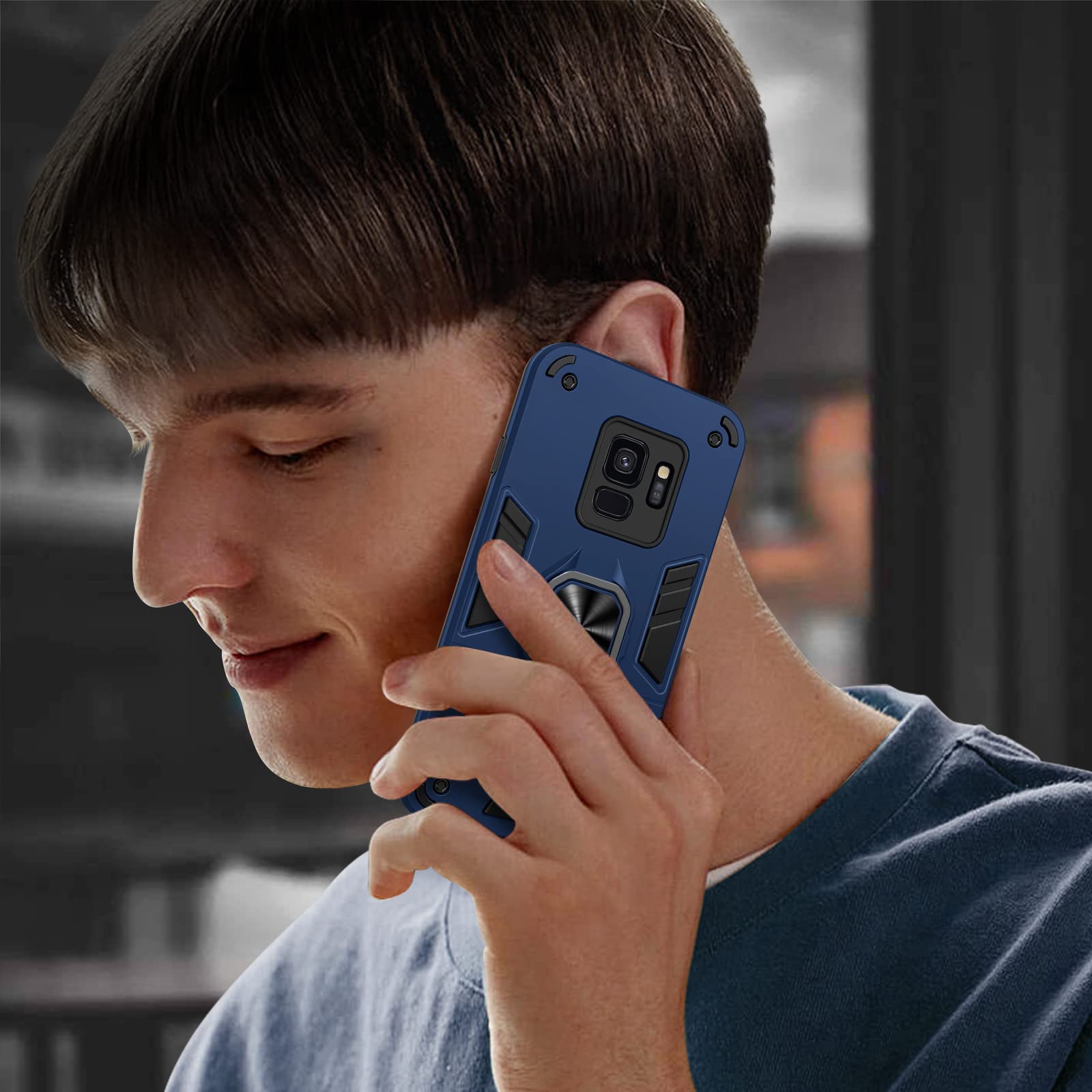 Funda para Xiaomi Redmi Note 15 Pro 5G, Carcasa Antigolpes con Soporte anular metálico, Case Protectora de Grado Militar, Azul — view 648