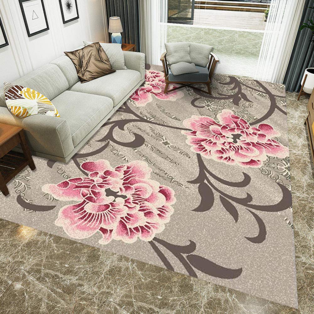Tapis antidérapant de salon style rétro moderne doux 120x160 cm