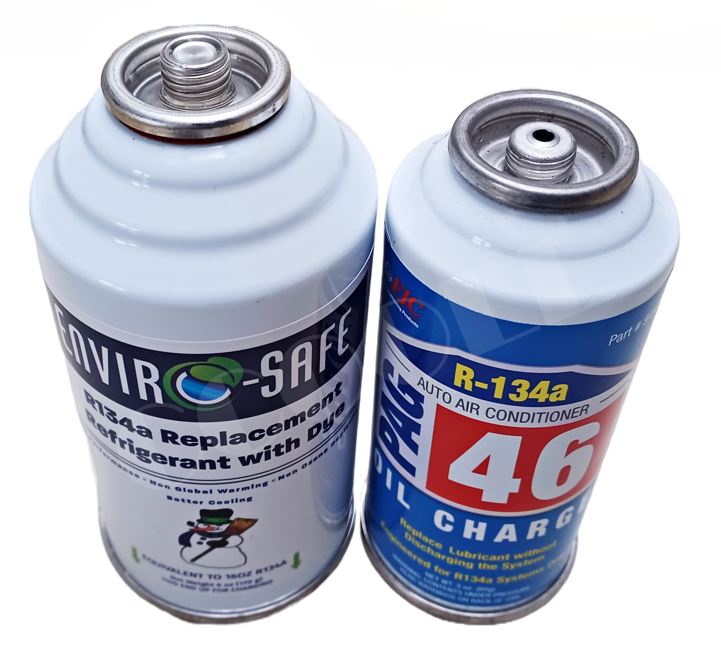 ENVIRO-SAFE R134a Vervangingskoelmiddel met lekkagedetectie met kleurstof - Gemaakt in de VS - 177 ml (134a met kleurstof klep