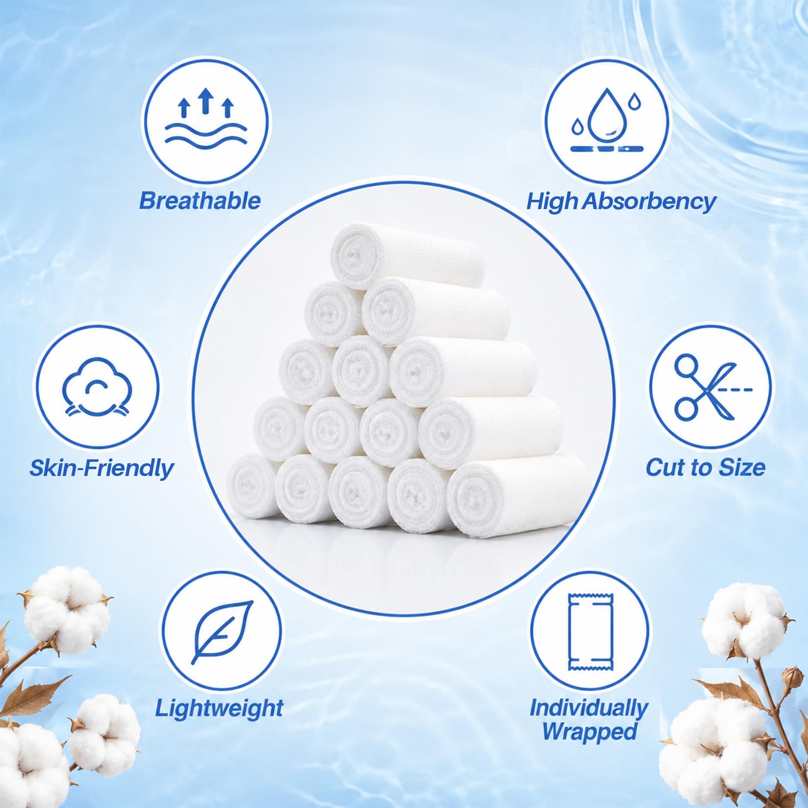 MAQIHAN 15PACK Gauze Rolls Bandages - 3 in x 4.9 Yards Rolled Gauze Wrap — Amazon image 6