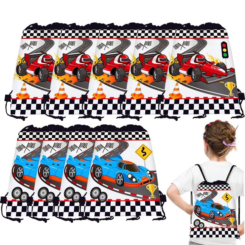 Sacs cadeaux voiture de course enfants pour emballage souvenir de fête anniversaire
