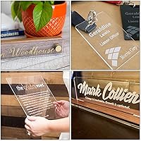 Vista 6 de Paquete de 10 láminas de acrílico transparente de 8 x 12 pulgadas, 0.079 in de grosor, tablero acrílico transparente rectangular, panel de acrílico