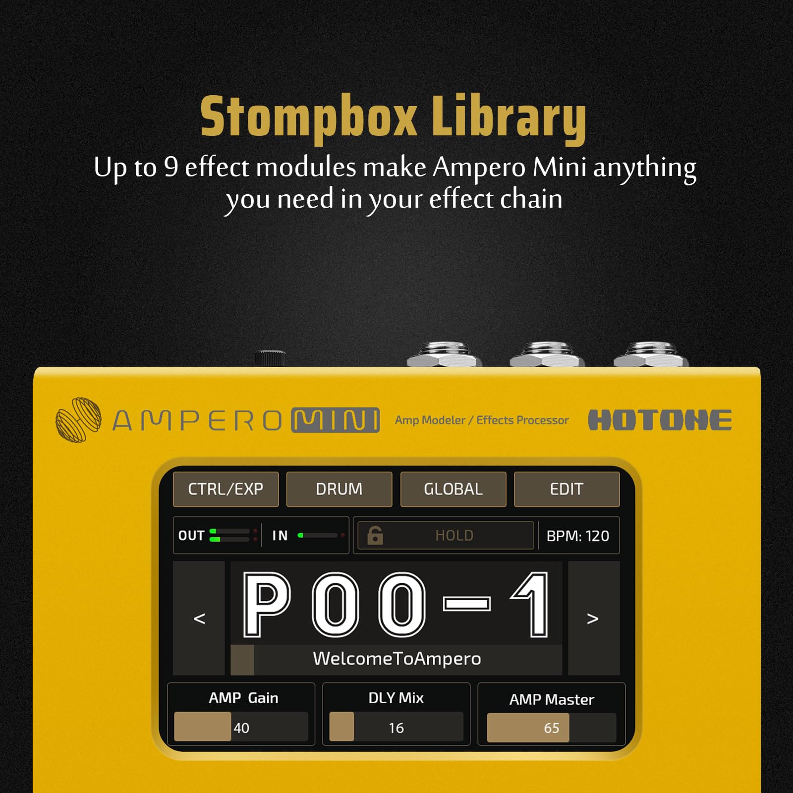 Amazon.com: Hotone Ampero Mini MP-50 Guitar Bass Amp Modeling IR