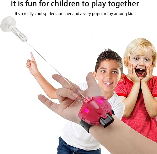 Miniatura 2 de Web Launcher - Juguete de tiradores de cuerda, tiradores de telaraña, luz de inducción magnética, lanzador de cuerda, puede agarrar objetos