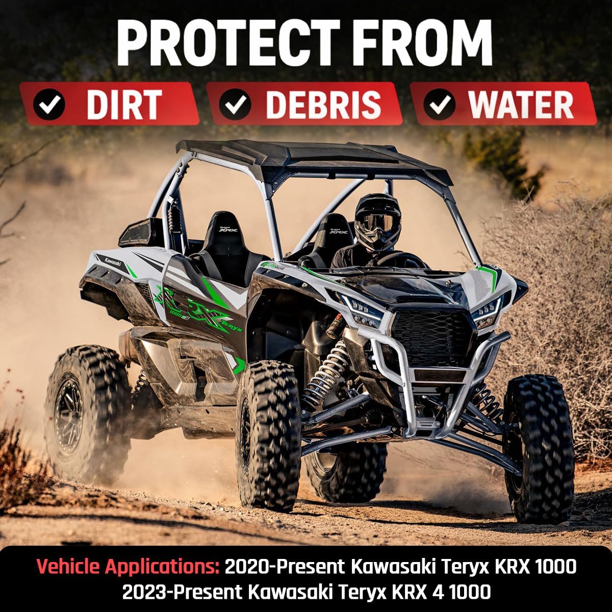 FILTERWEARS Pre-Filter F348R For K&N Air Filter KA-1020 Kawasaki Teryx KRX 1000 Air Filter 110130782