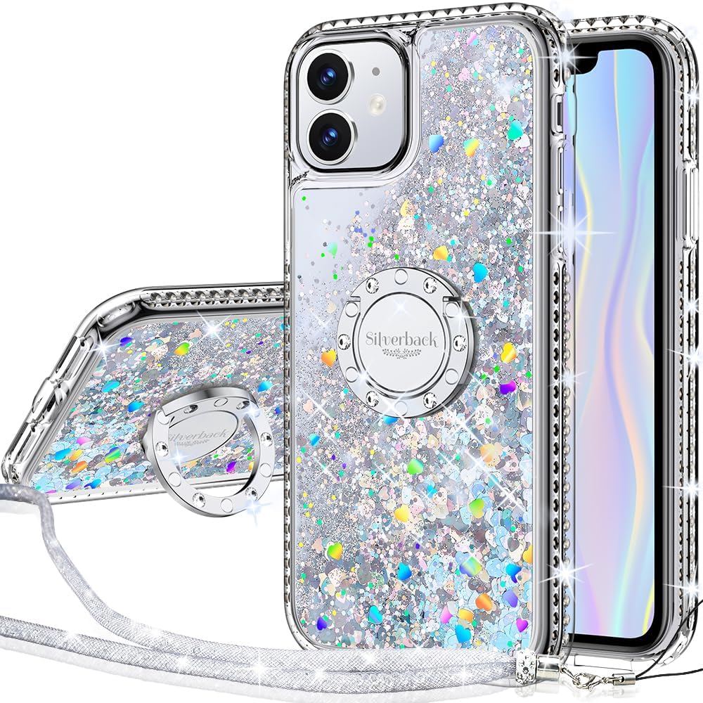 Amazon.com: Silverback for iPhone 11 Case, Moving Liquid Holographic ...
