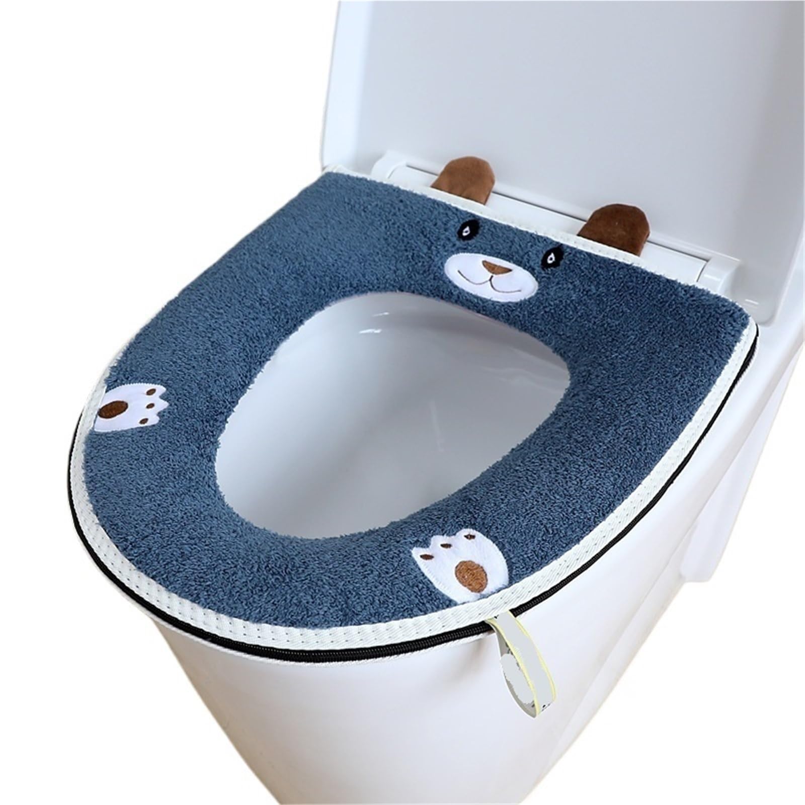 PADGCNOR Soft Toilet Seat Cushion Cartoon Toilet Seat Cover Mat Warmer Bathroom Pad Thicker Washable Handle Warm Cushi