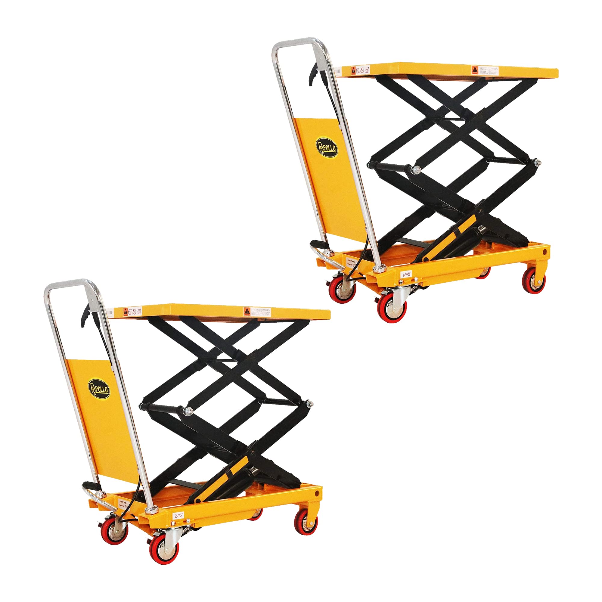 APOLLOLIFT Double Scissor Hydraulic Lift Table/Cart 330lbs Capacity 43.3