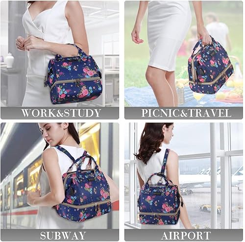 Miniatura 10 de Bolsa de extractor de leche con bolsillo refrigerador mini bolsas de bombeo con bolsillos para trabajar mamá bolsa de mano enfriadora integrada para