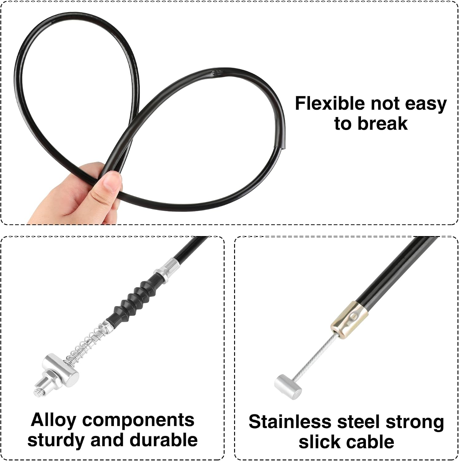 YOXUFA 47" Motorcycle Front Drum Brake Cable Line for CT70 C70 CL70 XL70 SL70 Z50 70cc 90cc 110cc C90 CT90 SL90 CL90 Moped Scooter Mini Trail Bike Accessory Parts