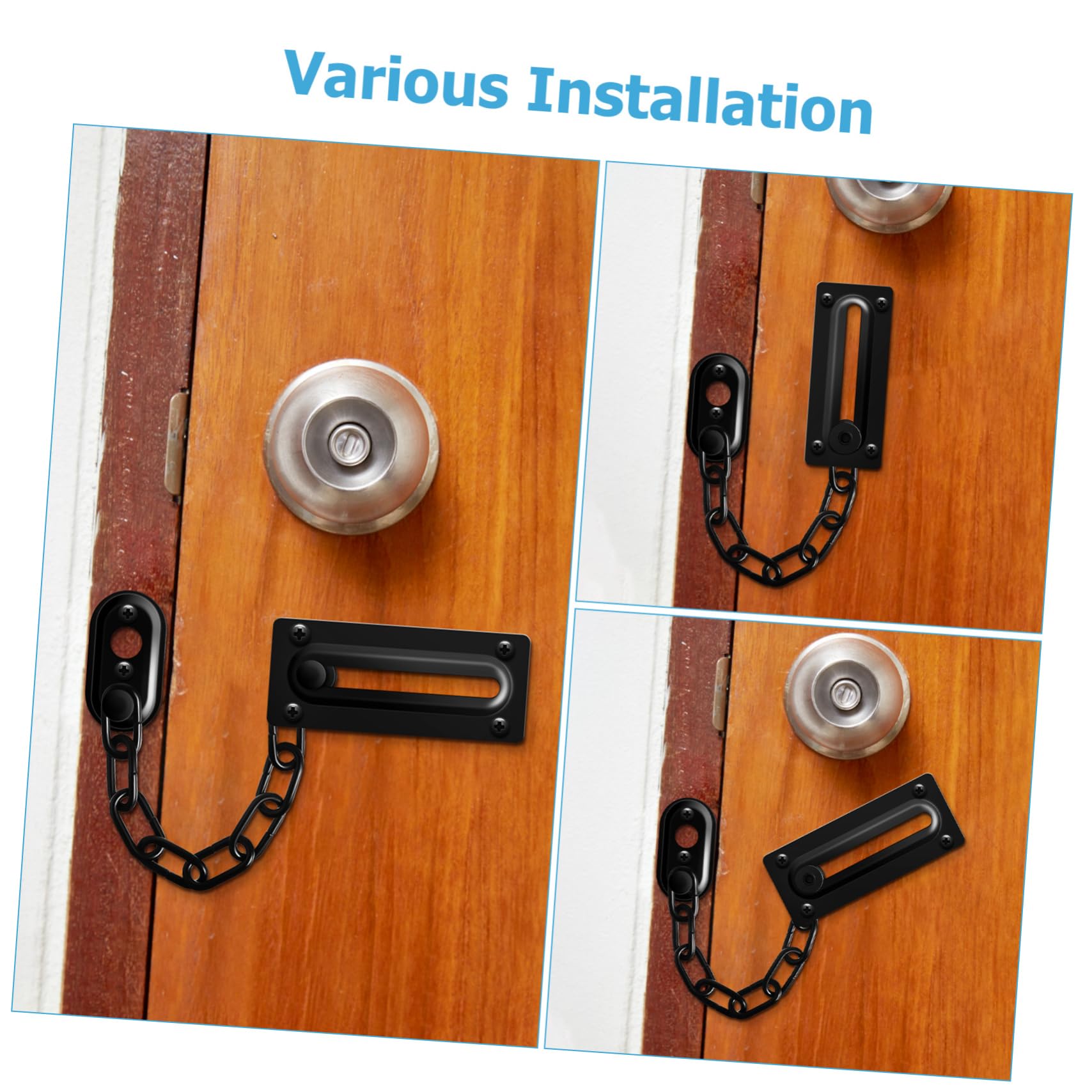EXCEART 4pezzi Catena Per Porta Catenacci Bulloni e Serratura Per Sicurezza Porte Interne Ed Esterne Per Case e Uffici