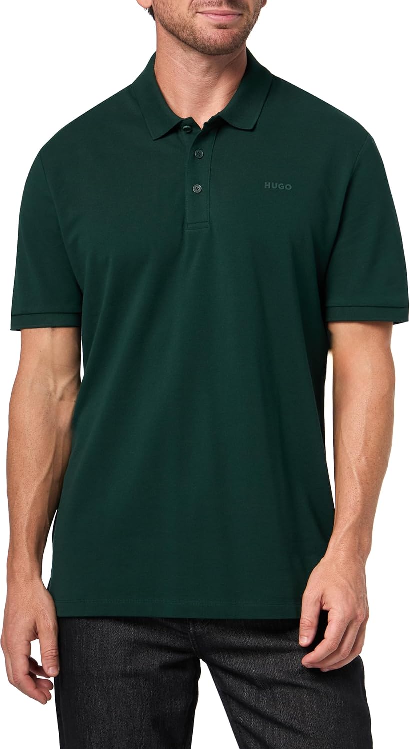 Hugo Men's Regular Fit Reversed Logo Short Sleeve Polo Shirt