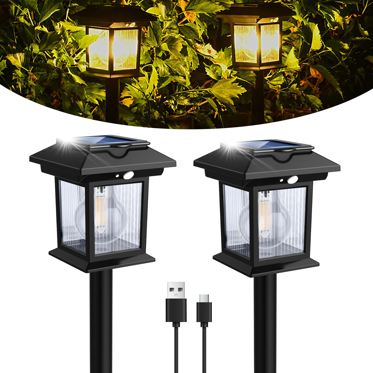 Amazon.co.jp: Gleazon ガーデンライト 屋外 防水 ソーラーセンサー