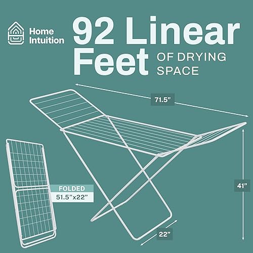 Miniatura 4 de Home Intuition Secador plegable para ropa blanco