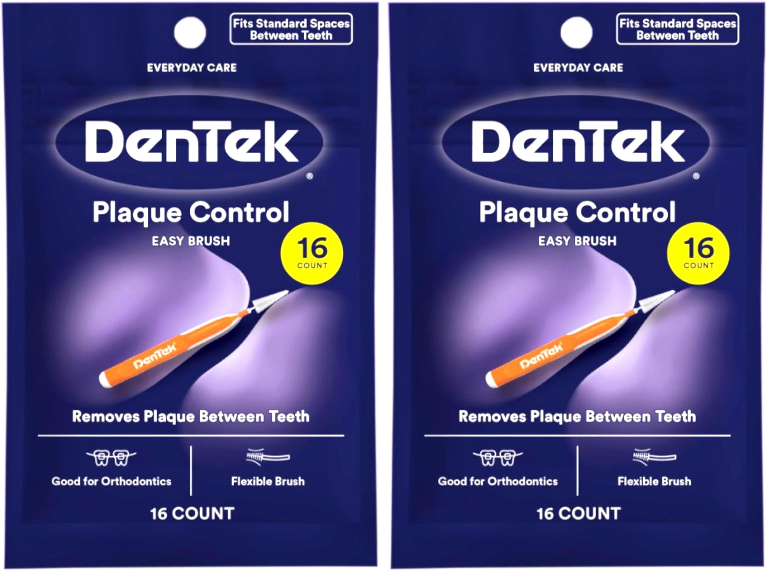 DenTek Easy Brush Cleaners 16 ea (Pack of 2)