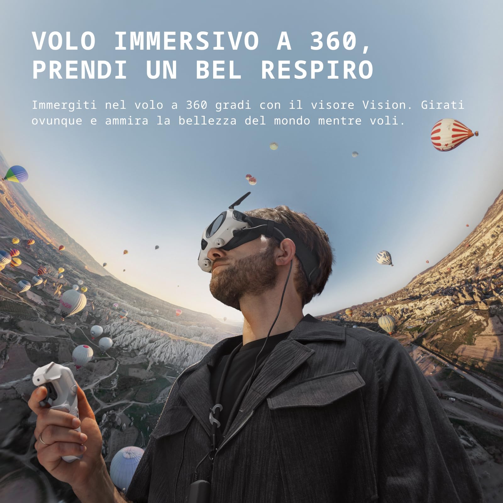 Antigravity A1 Pack Explorer (3 batterie) – Drone 360 8K immersivo, Punta e vola, anticollisione, 249 g e pieghevole, Deep Track, ritorno automatico, fino a 10 km, editing automatico