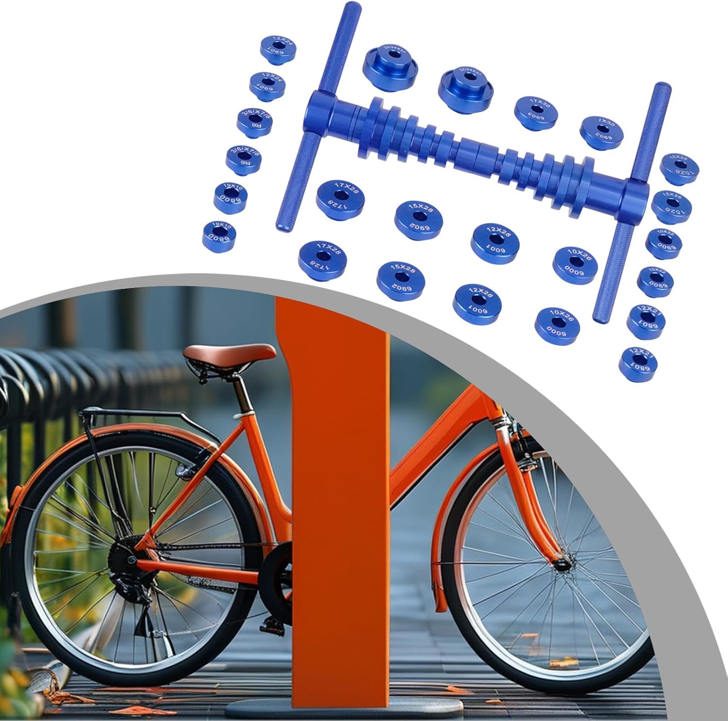 複数の車両ベアリングプレスセットプロフェッショナルツールアライメントバイクオートバイベアリング交換ヘビーデューティキット