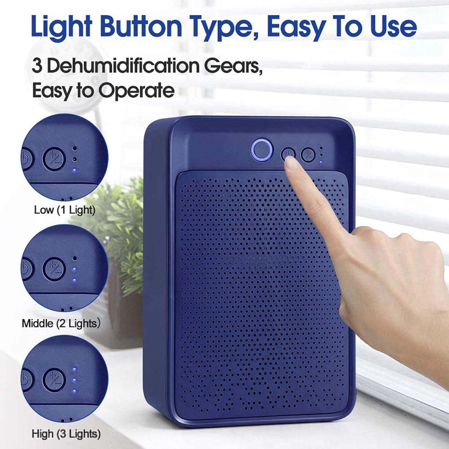 Mini Dehumidifier for Home Bedroom Bathroom Basement Closet RV Garage 900ml Quiet Self-Closing Electric Portable Small Dehumidifier