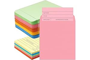 200Pcs Library Card Pocket and Books Library Cards: Essential Library Supplies for Seamless Book Management