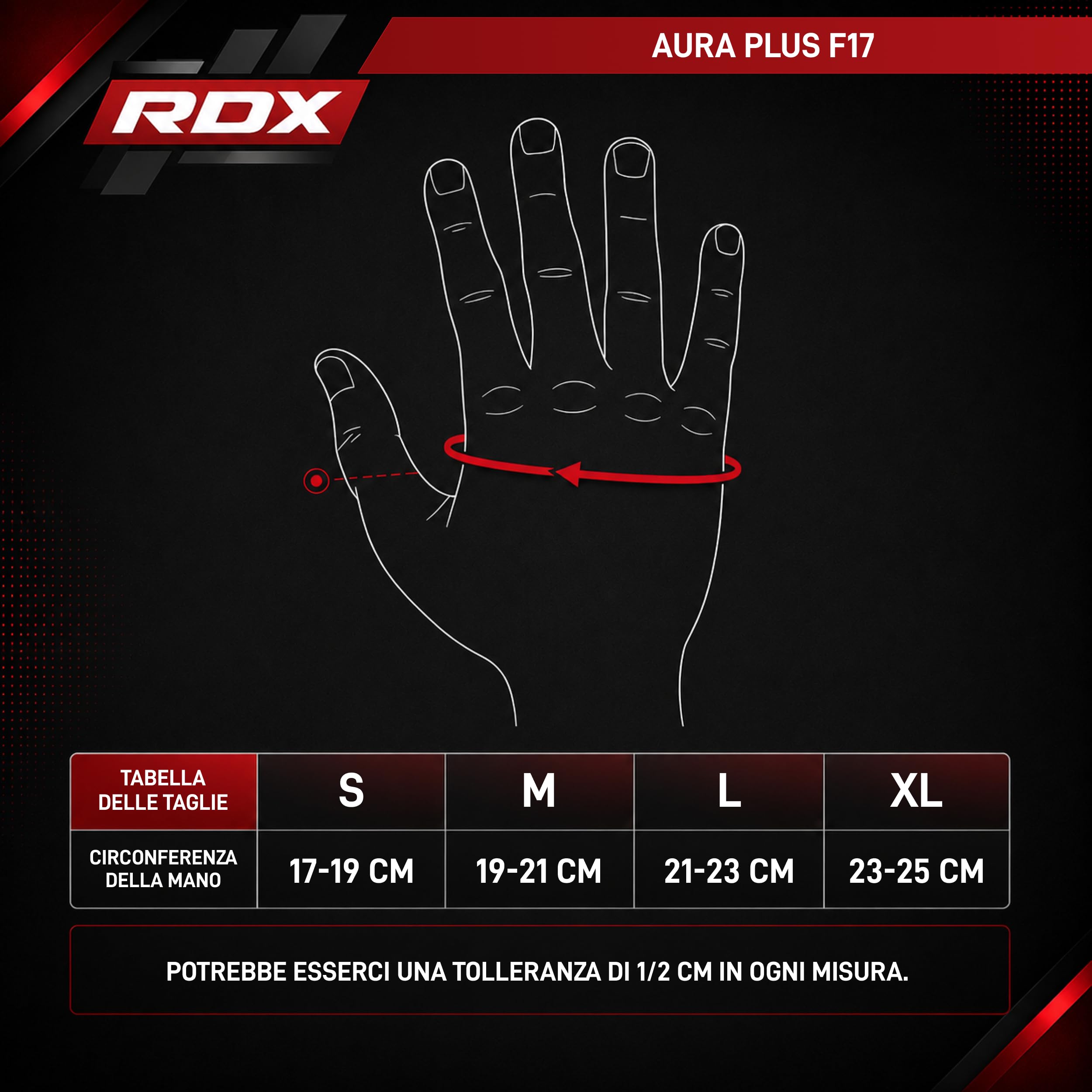 RDX New Aura Plus F17 Guanti da Grappling per Uomo e Donna, Guanti MMA a Palmo Aperto, Guanti da Allenamento per Presa, Sparring e Lotta a Terra, Imbottitura Ammortizzante, MMA Gloves