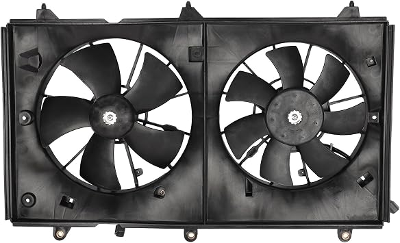 Black Radiator Condenser Fan Assembly for Honda for Accord 2003-2007 Driver Passenger Side/LH RH Electric Cooling Fan Replace 621580