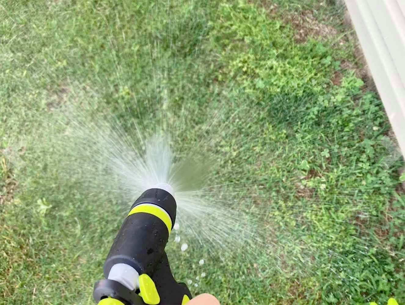 SANFU PU Recoil Garden Water Hose 3/8"ID x 25ft Premium with Sprayer Nozzle Retractable, Outdoor Pets-Washing Patio Hose Marine&Boat, Lime(25')