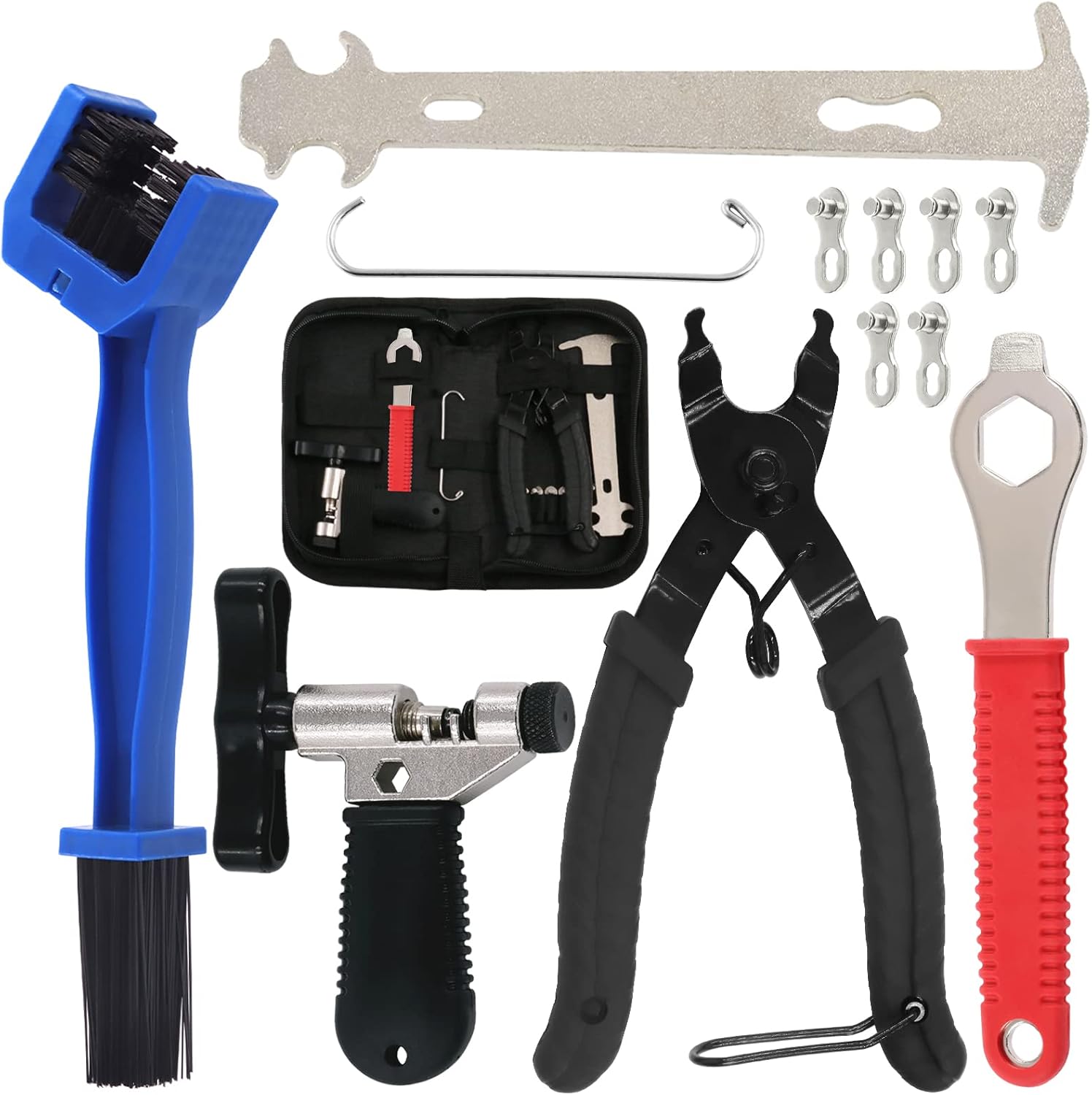 Wokape 12Pcs Bike Chain Repair Tool Kit with Storage Box