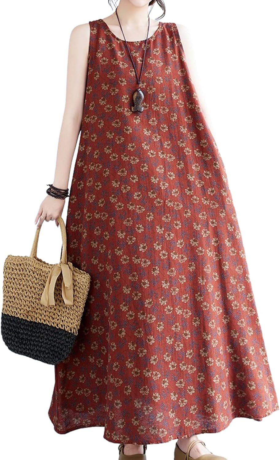 花柄ノースリーブドレス Mサイズ XS〜Lサイズあり【ROBE de FLEURS/ローブドフルール】レース