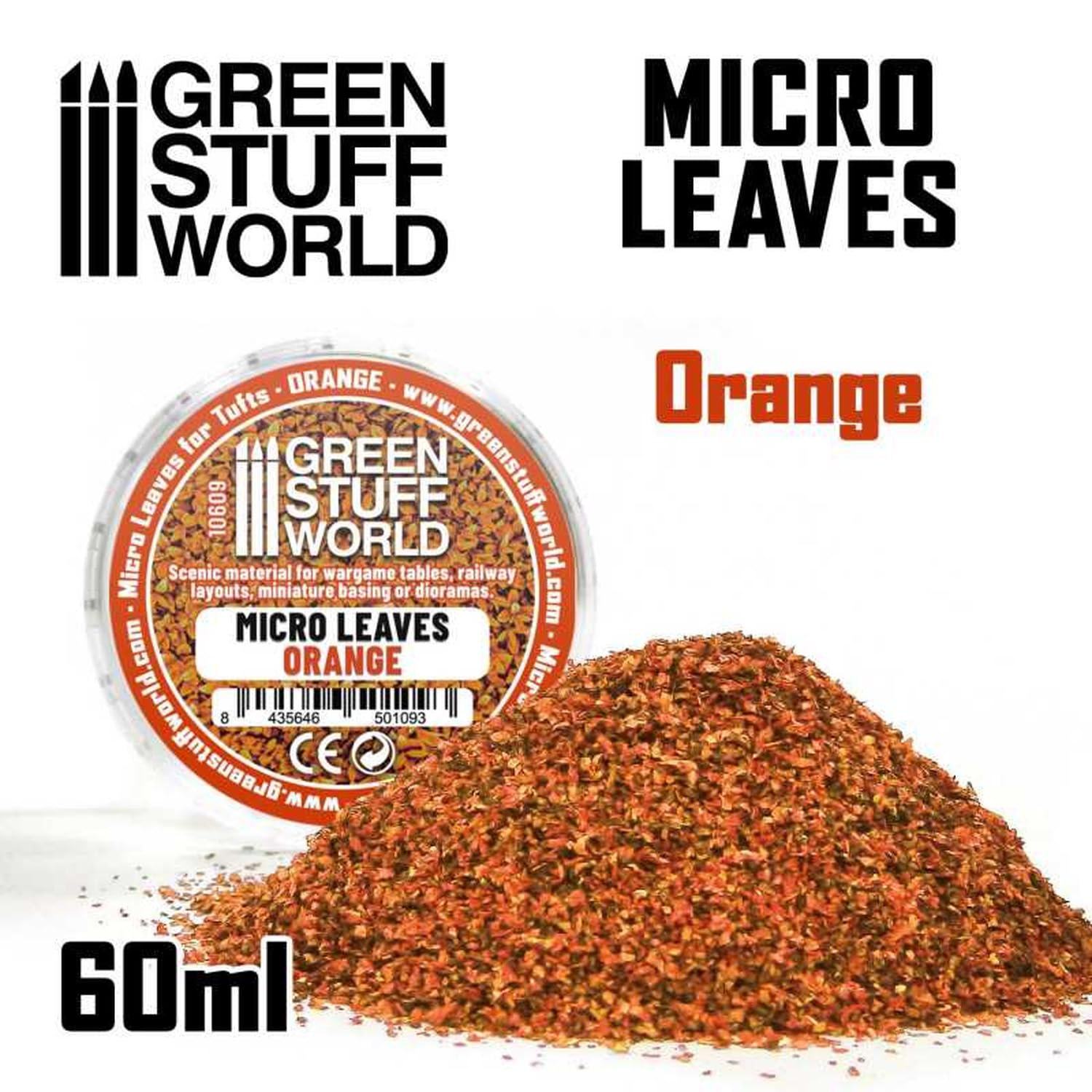 Green Stuff World Micro Leaves - Mélange orange pour terrain 10609
