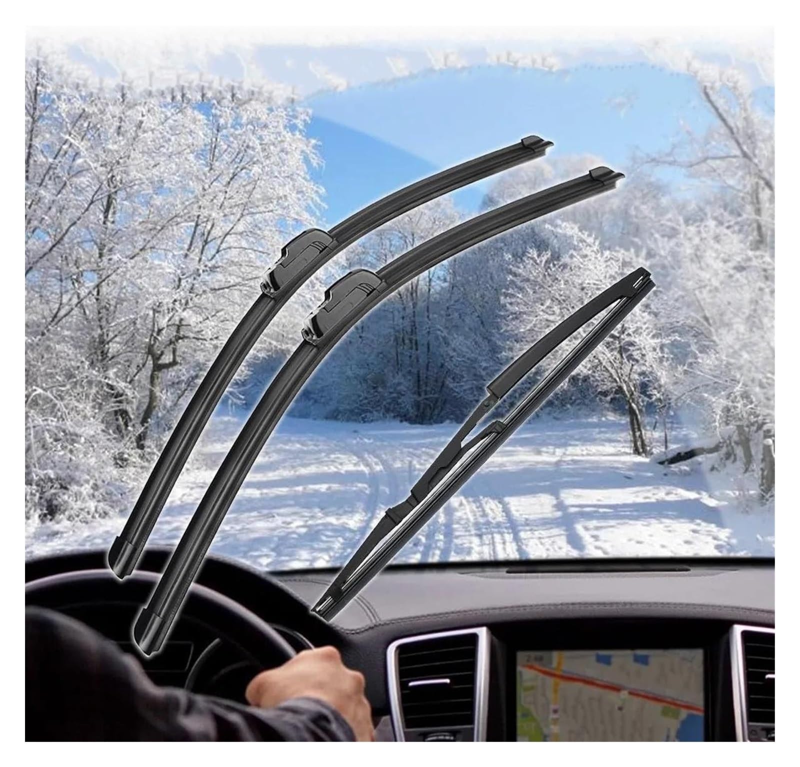 Parabrezza Tergicristalli Per Fiat Per Punto 188 1999 2000 2001 2002 2003 2004 2005 22 "+ 18" + 13.8 "Anteriore Spazzole Tergicristallo Posteriori Spazzole Tergicristallo Auto